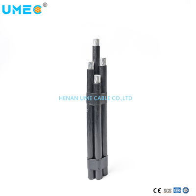 오버헤드 에어리얼 팩들드 케이블 0.6/1kv XLPE 단열 알루미늄 선도 케이블 AAC/AAAC/ACSR 3X1/0AWG ABC 케이블